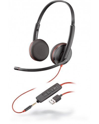 Poly Blackwire C3225-A - Гарнитура для компьютера USB-A, UC (Plantronics)